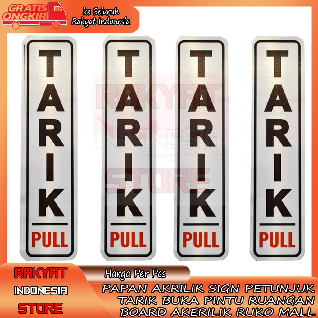 

Papan Akrilik Stiker Petunjuk Tarik Sign Board Penanda Tulisan Ruangan Rumah Kantor Toko Restoran Gedung Publik Label Acrilyc Kuat Tempel Lengket Double Tape Gantung Intern X Buka Tutup Pintu Pull Warna ADL Putih Susu Serbaguna