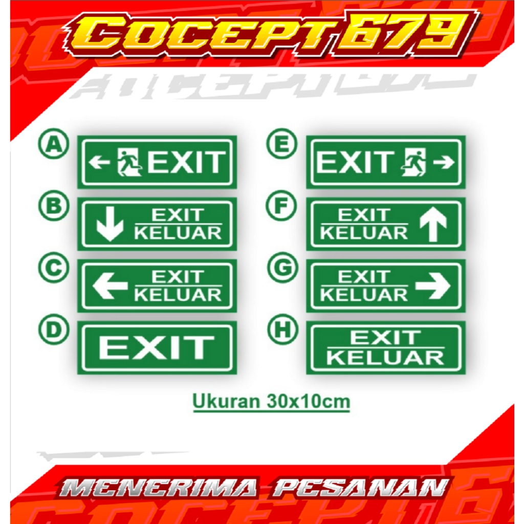 

Stiker Pring + Akrilik Jalur Evakuasi + Bisa Request Desain Bebas