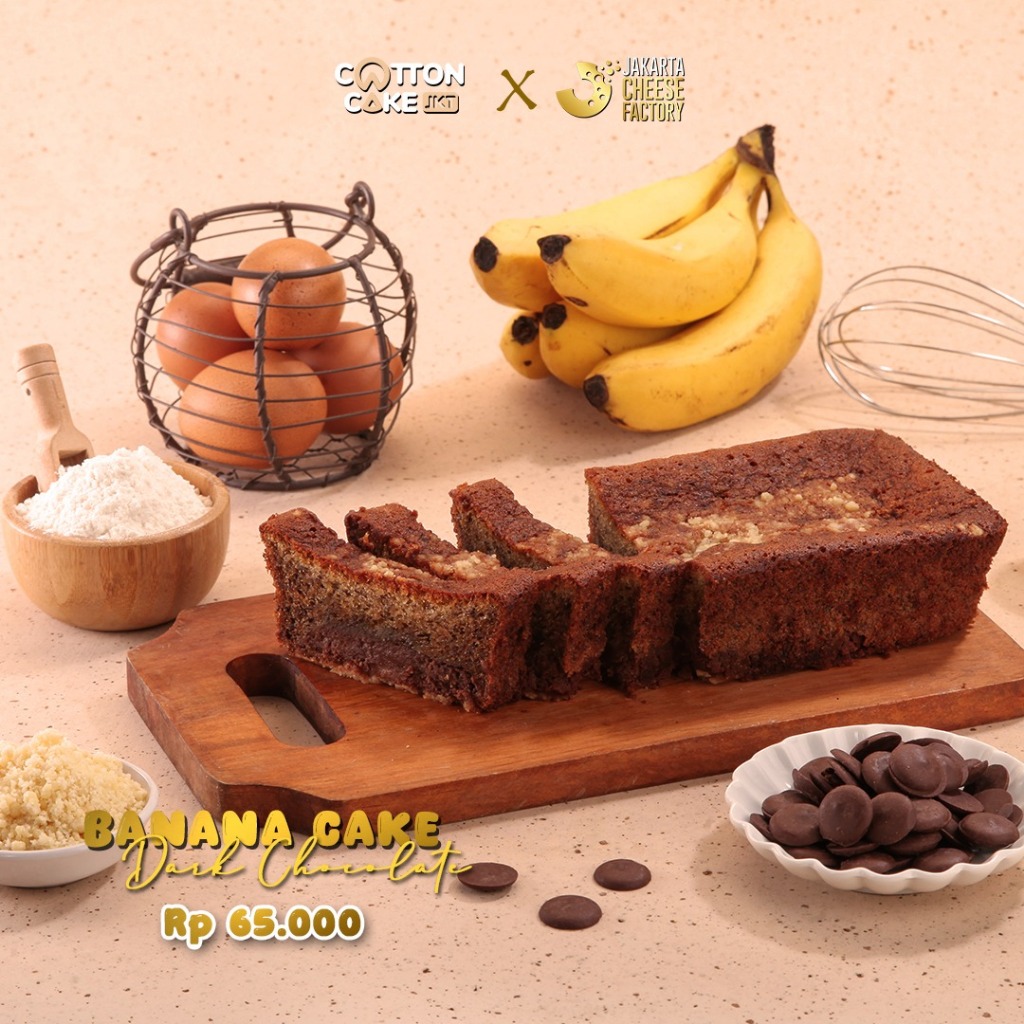 

Banana Cake Jakarta Cheese Factory X Jakarta Cotton Cake