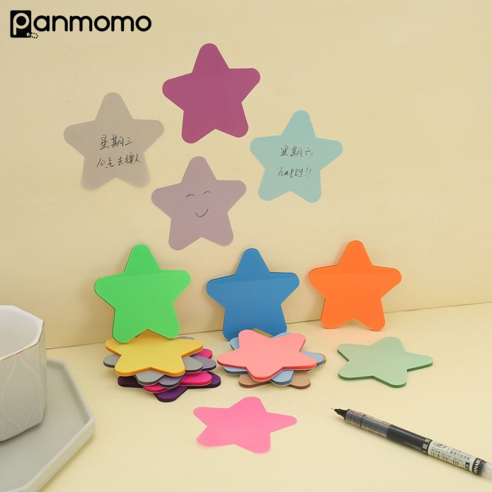 

PANMOMO Star Shaped PET Sticky Notes / Memo Note Label Kertas Catatan Bintang