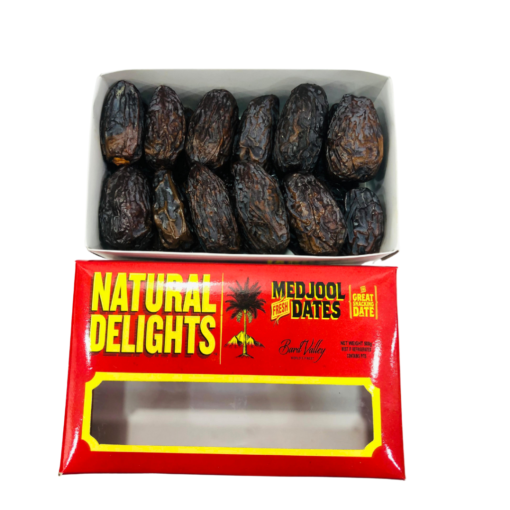 

Kurma Medjol 500gr Kotak Merah Premium | Kurma Medjool Delights / Medjoul Dates California Delights