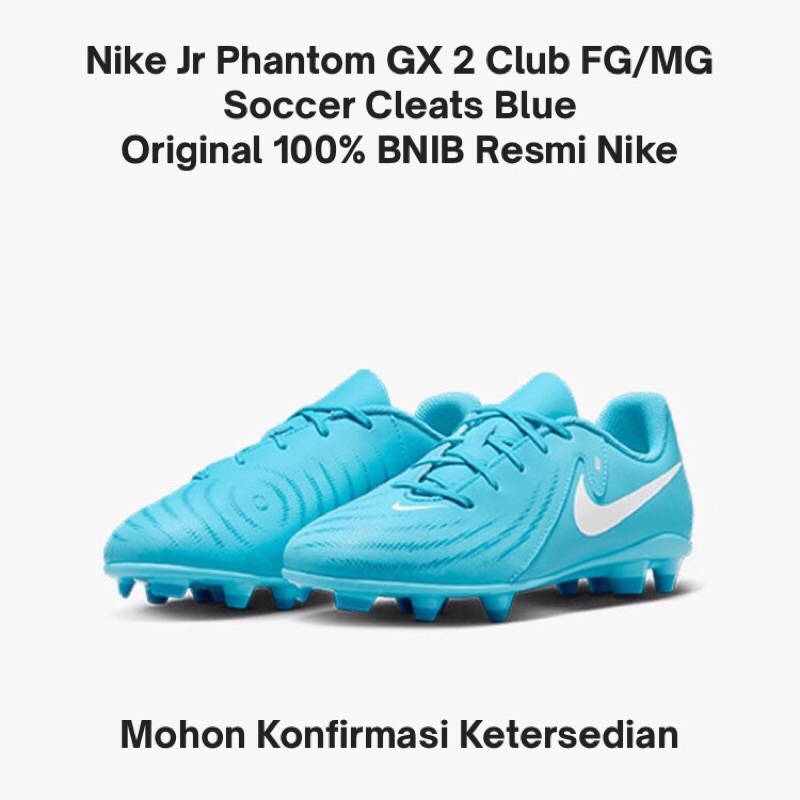 Promo Sepatu Bola Anak - Nike Jr Phantom 2 GX Club FG/MG Cleats Blue - Original 100% BNIB Resmi Nike