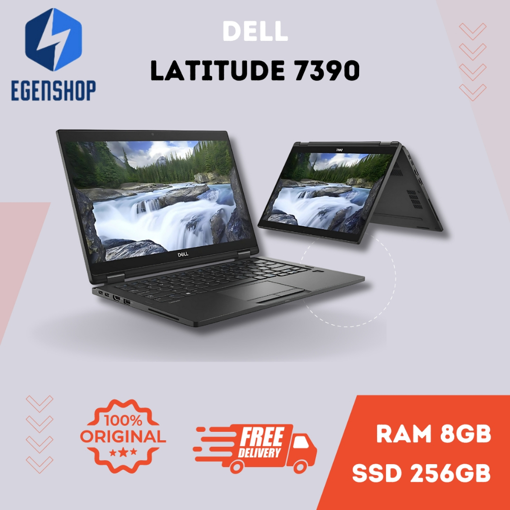 Laptop Dell Latitude 7390 RAM 8GB SSD 256GB Second Berkualitas Bergarasi
