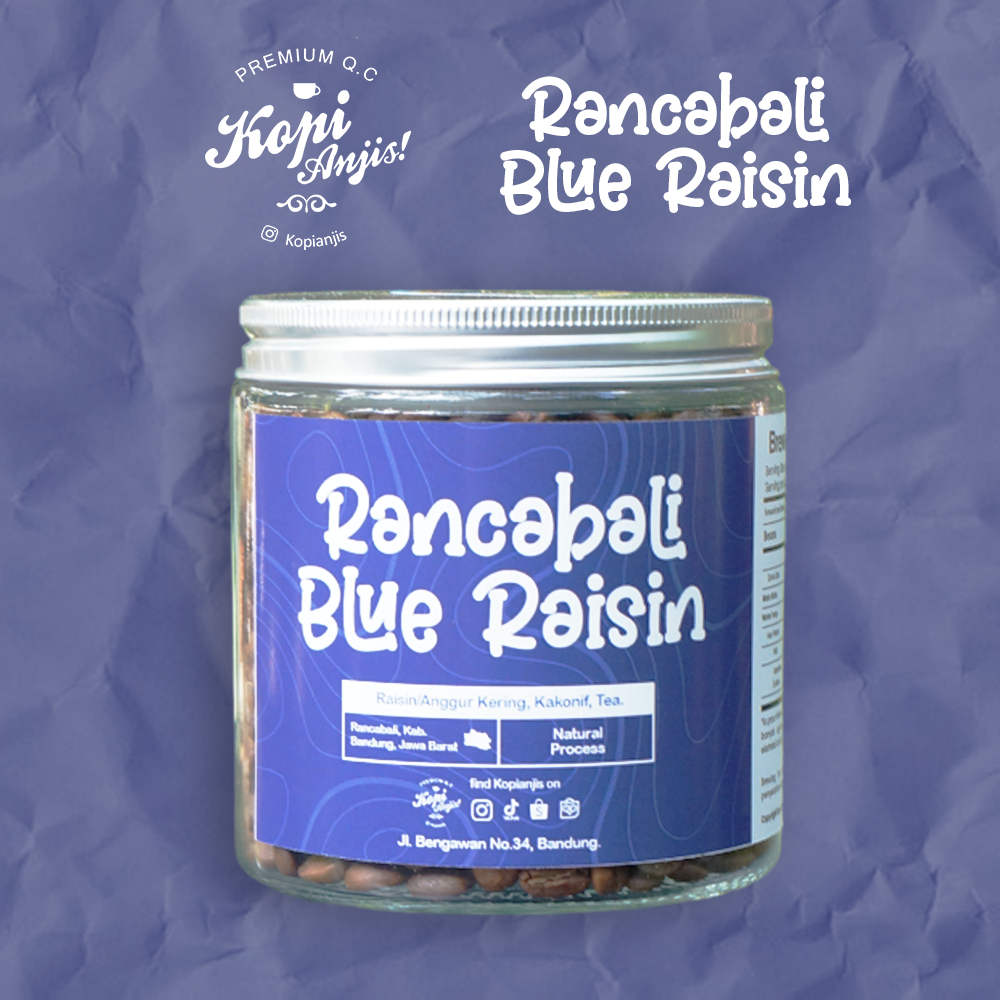 

Kopi Anjis- Biji Kopi Arabika Rancabali Blue Raisin 200 gram - Specialty Roast Beans (Rancabali Natural)