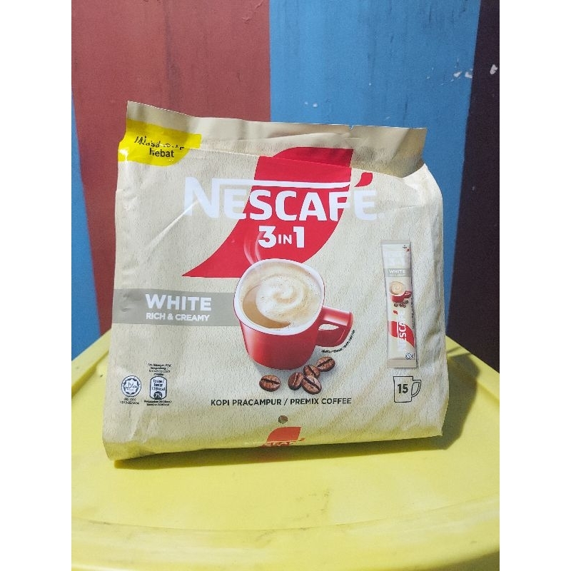 

Nescafe 3in1 White (15 x32gr) Rich and Creamy Nescafe White 3in1