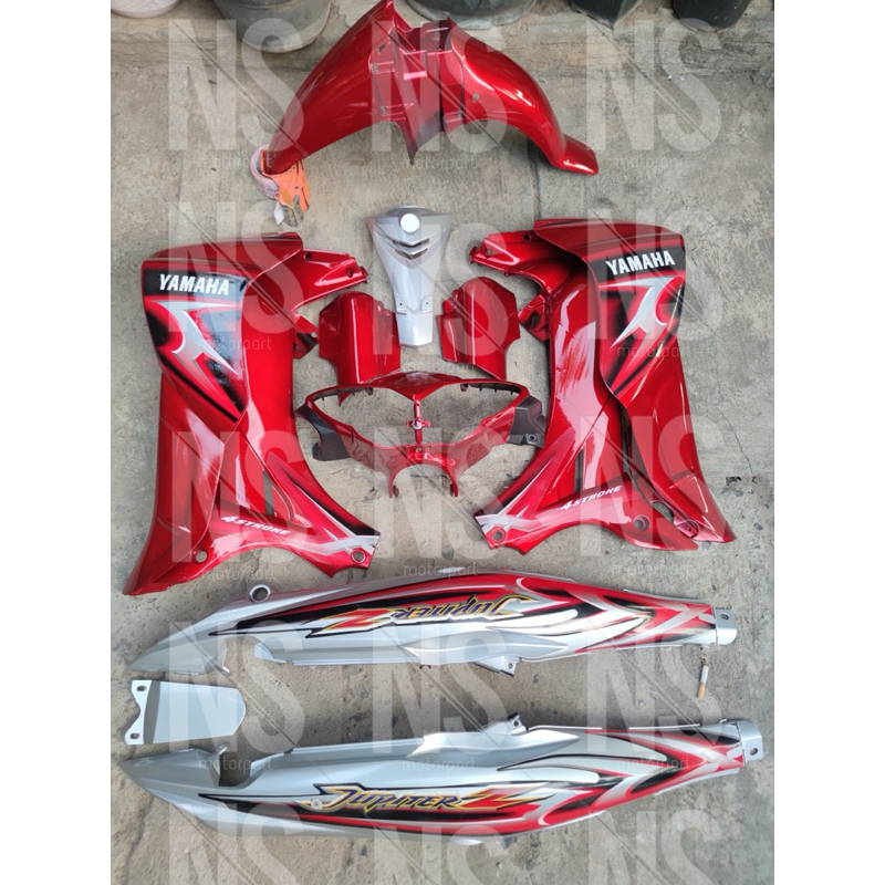 Fullset body halus jupiter z new burhan 2006/2007 merah silver