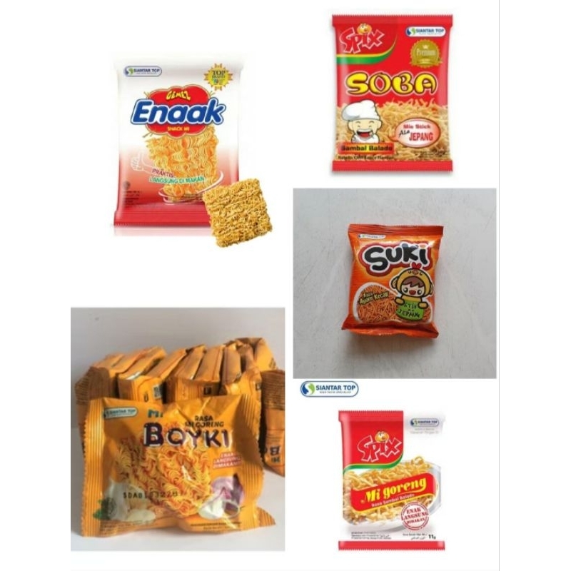 

Snack Renteng Mie Enaak/mie Boyki/Mie Gemezz/Suki/mie Soba isi 10pcs