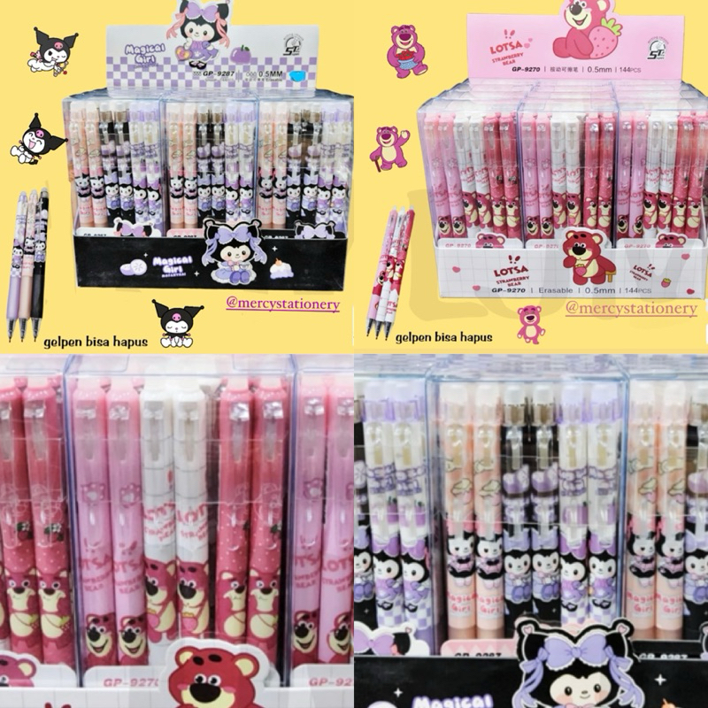 

12 Pc - Gelpen Bisa Dihapus Kuromi Lotso Erasable Pen