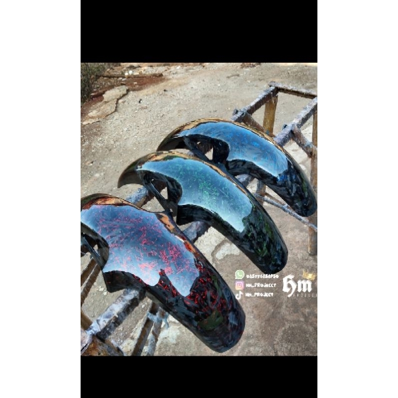 SPAKBOR DEPAN RX KING KARBON KEVLAR FORGED MIX WARNA