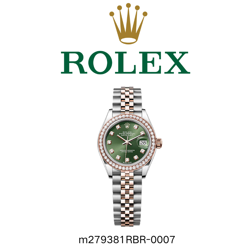 【✅Rolex100% original】original jam tangan rolex Lady Datejust m279381rbr-0007 18K rose gold Diamond D