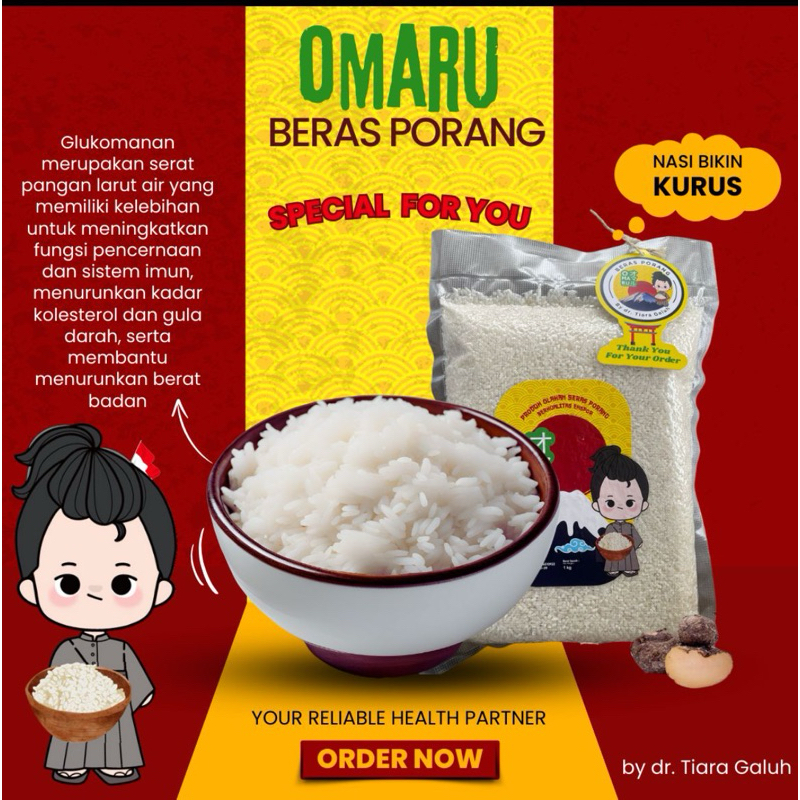 

BERAS PORANG OMARU 1kg by dr. Tiara