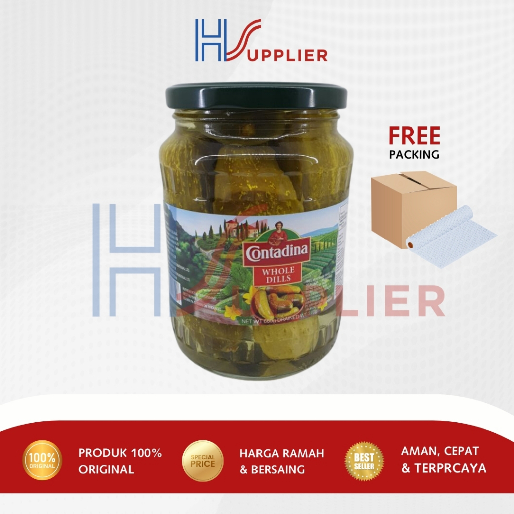 

Whole Dills Pickle Contadina 680 Gr / Acar Ketimun