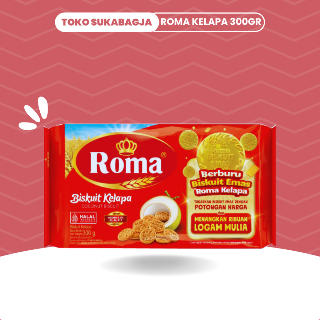 

Biskuit Roma Kelapa @300 Gr Biskuit Kelapa Crackers