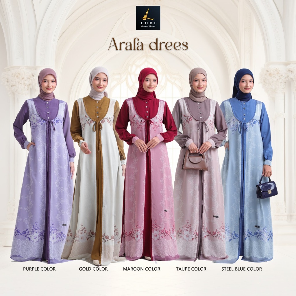 Gamis Muslim Wanita Lubi seri Arafa