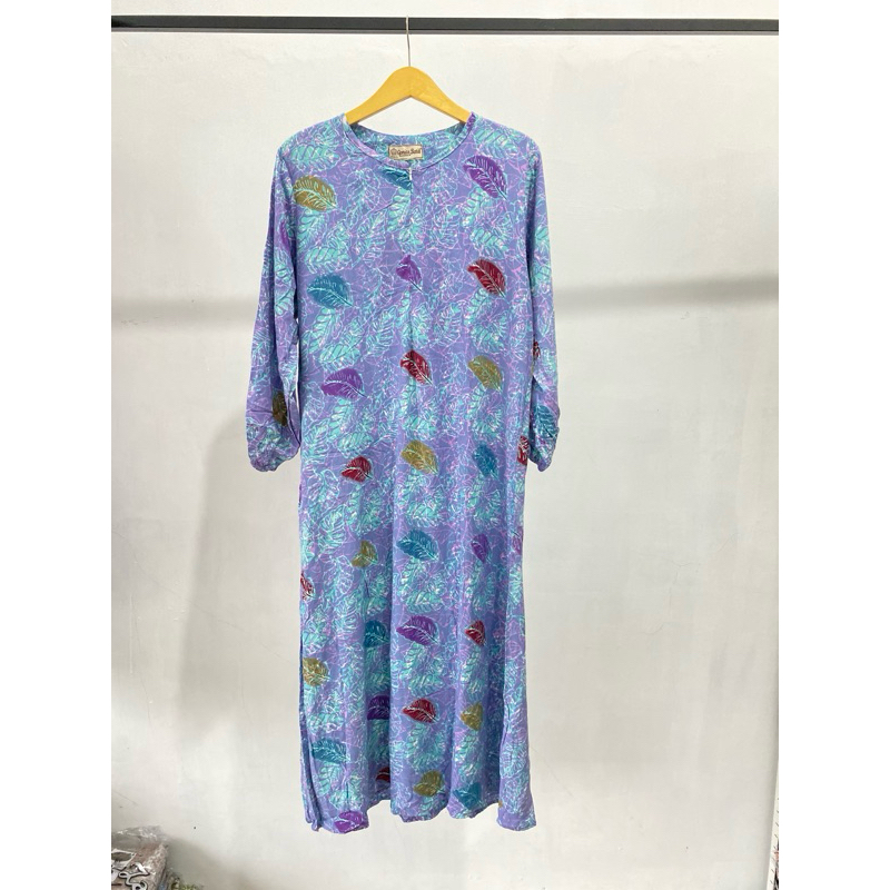 Batik QONITA | Longdress Lengan panjang jumbo Busui | Daster