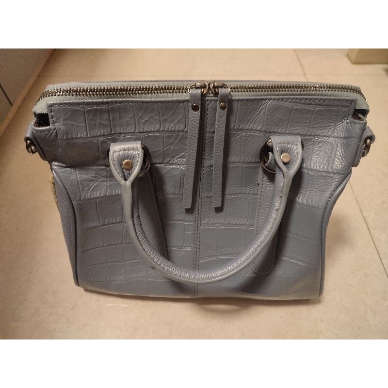 TAS UNTUK PERLENGKAPAN WANITA WARNA BIRU DONGKER BAHAN KULIT