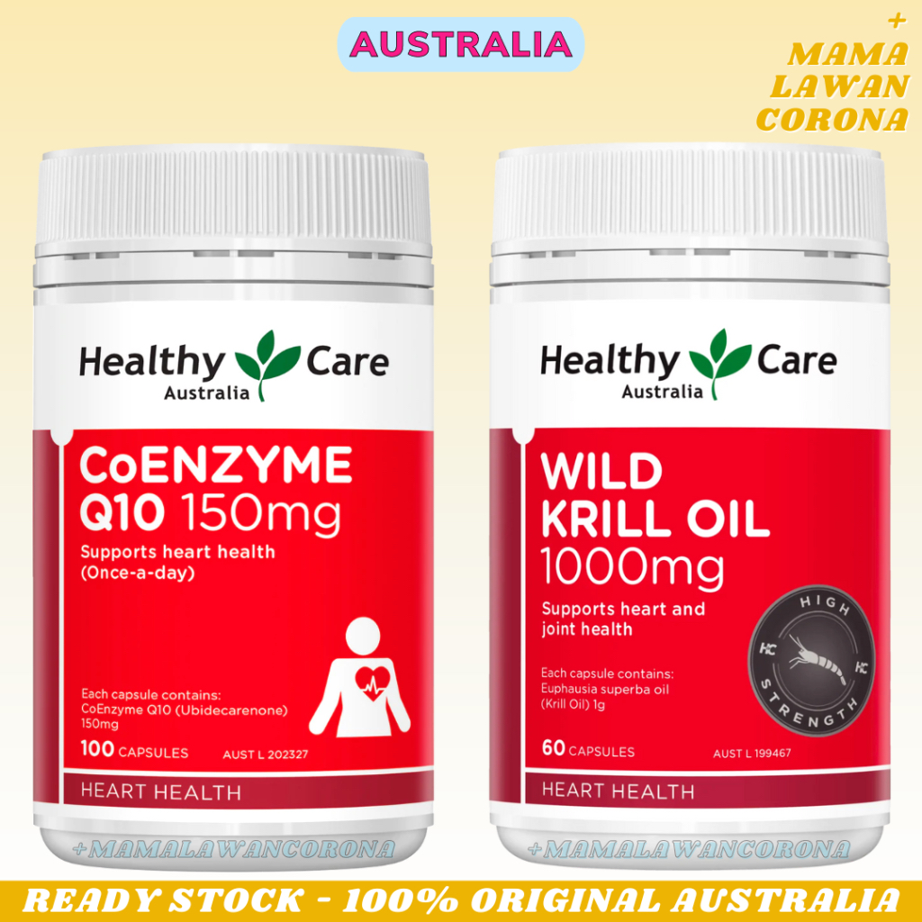 Gigikbunga Healthy Care Coq10 150Mg 100 Capsules Coenzyme Co Enzyme Q10 150 Mg / Wild Krill Oil 60