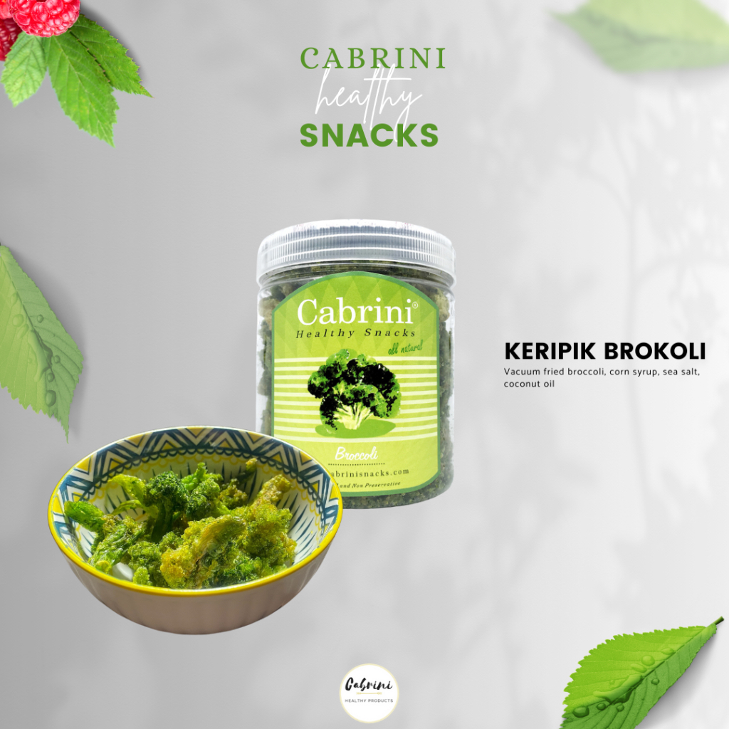 

Keripik Brokoli volume 500 ml Cabrini Healthy Snack Keripik Sayur Cemilan Sehat Diet