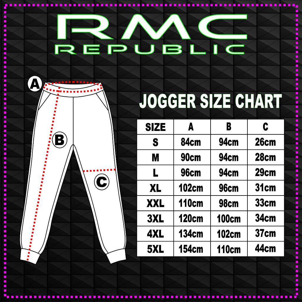 Termurah Rmc Republic - Celana Jogger Panjang Big Size Dewasa Polos Hitam Pria Wanita