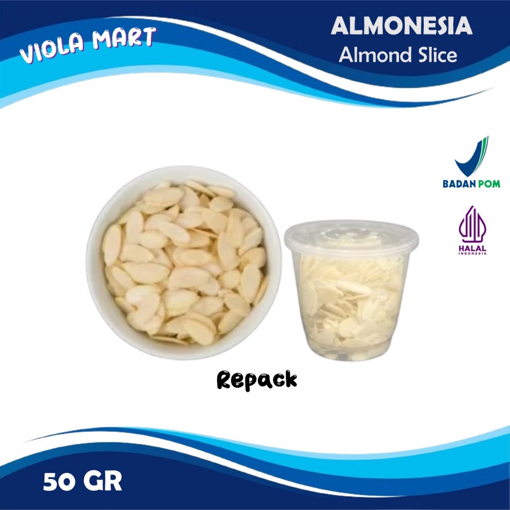 

Almond Slice Merk Almonesia 50gr / Kacang Almond Slice Mentah BEST PRODUCT