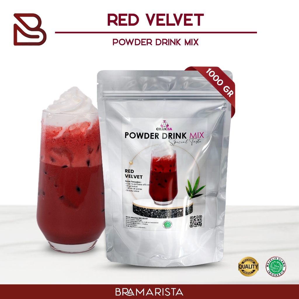 

Cilukba Bubuk Minuman Rasa Red Velvet 1kg / Powder Drink Mix