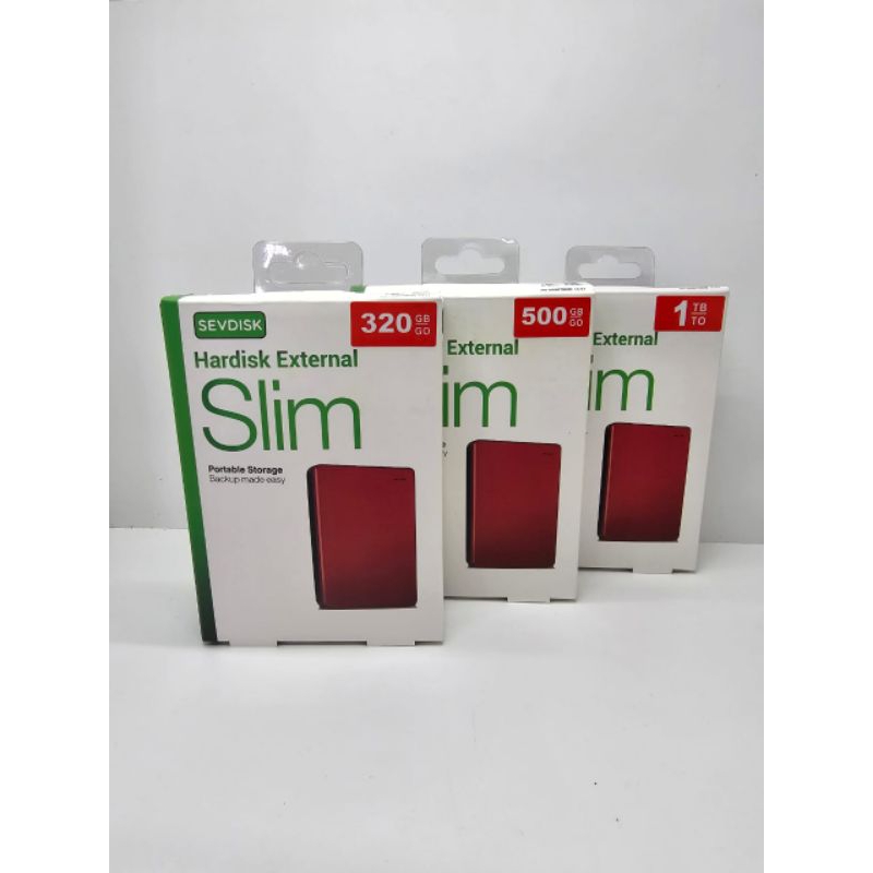 HARDISK EKSTERNAL 1TB/500GB/320GB/250GB SEVDISK USB 3,0 SLIM PORTABLE PRODUK TERBARU HDD EKSTERNAL P