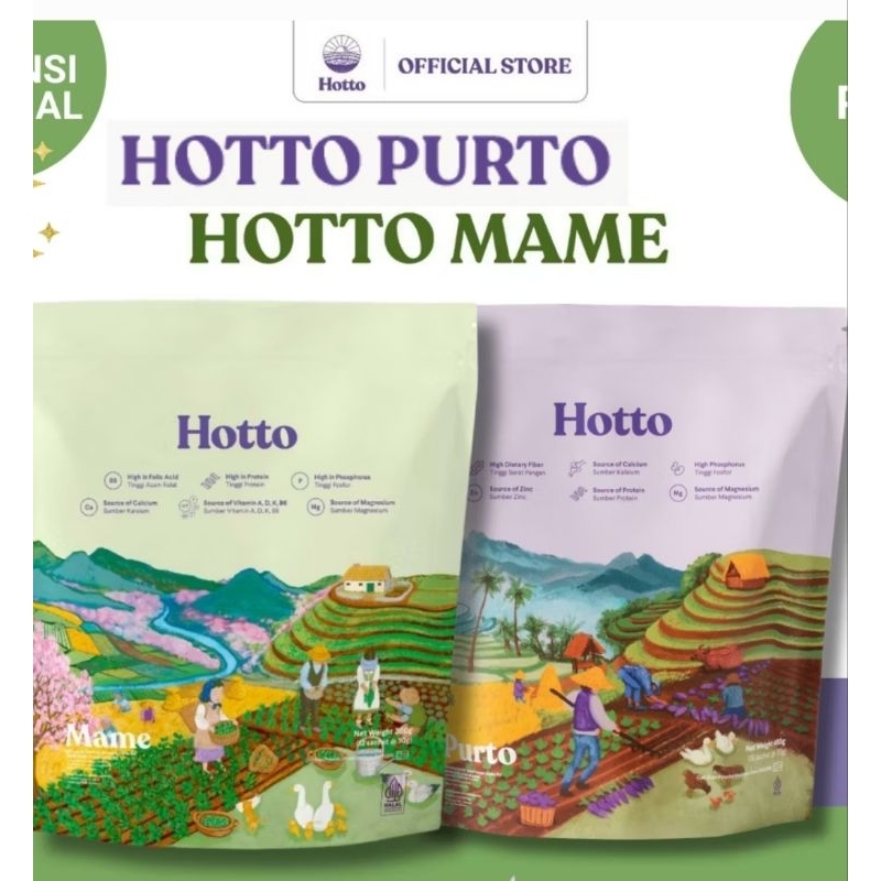 

✅️ FREE SHAKER ✅️ Hotto Purto MAME Superfood Multigrain - 1 Pouch terdiri dari 16 Sachet