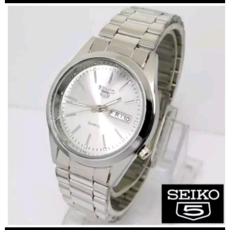 COD / JAM TANGAN SEIKO PRIA KECIL DIAMETER 3.6 CM  / JAM TANGAN RANTAI STAINLESS STEEL FREE BOK