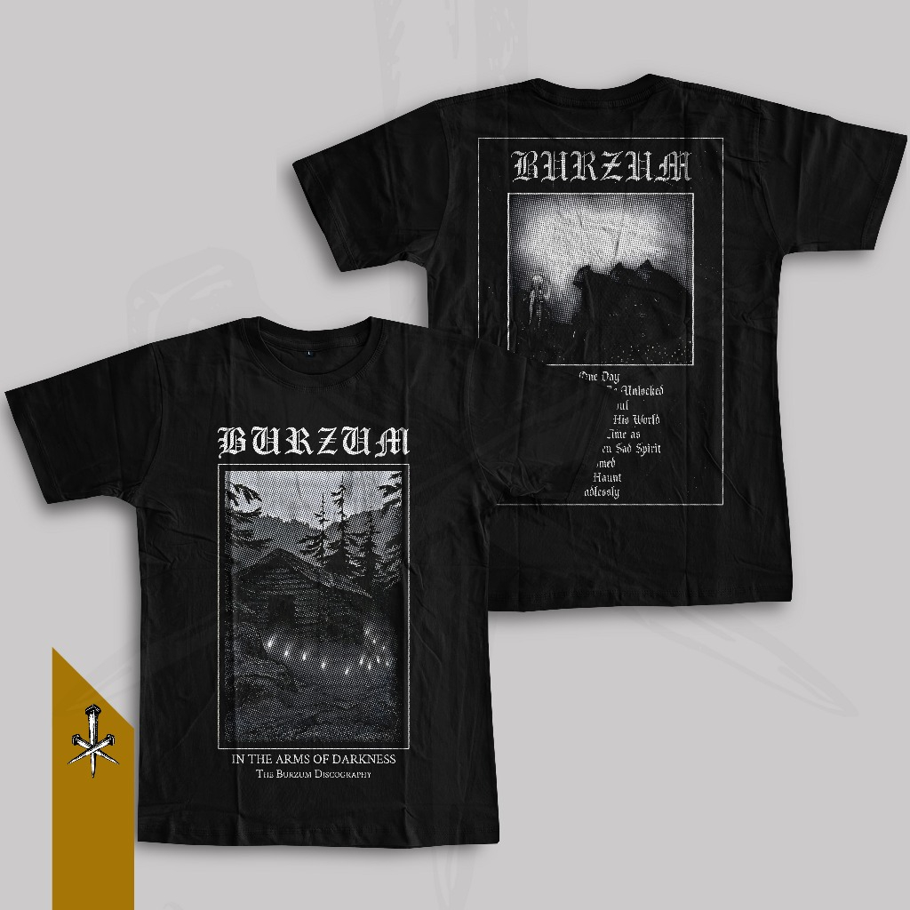 Kaos Black Metal Band BURZUM [2] | Musik 666 Regular Fit Tshirt 100% Cotton Combed 30s
