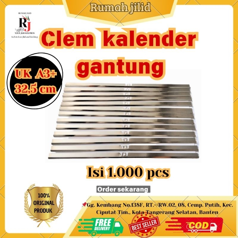

klem Kalender/ clip kalender uk 32,5 A3+ isi 1000 pcs