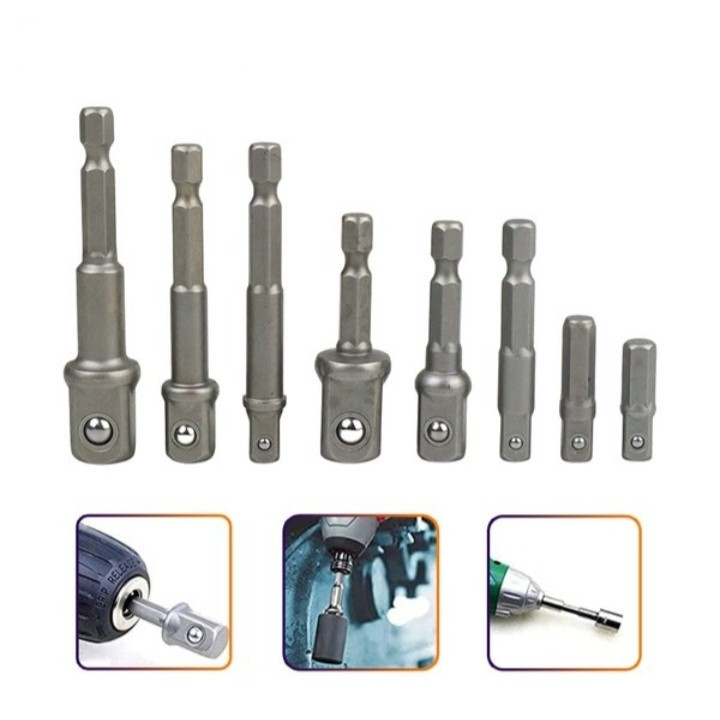 Adapter Obeng Bor Cordless TO Shock Socket