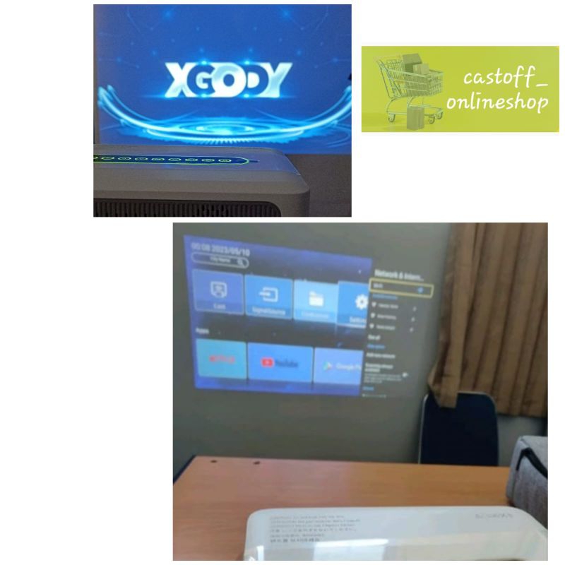 Like New Xgody X1 Smart Projector 450ANSI YouTube Netflix