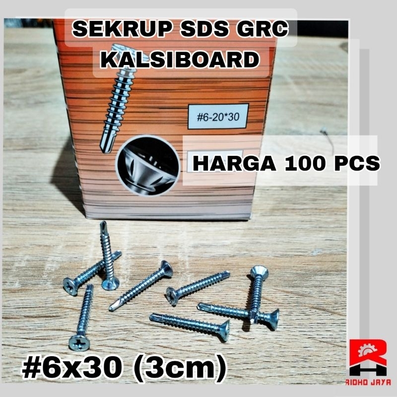 100 PCS SEKRUP SDS CALCI SCREW (6 x 30) / (6 x 25)  Skrup Kalsiboard Lis Plang