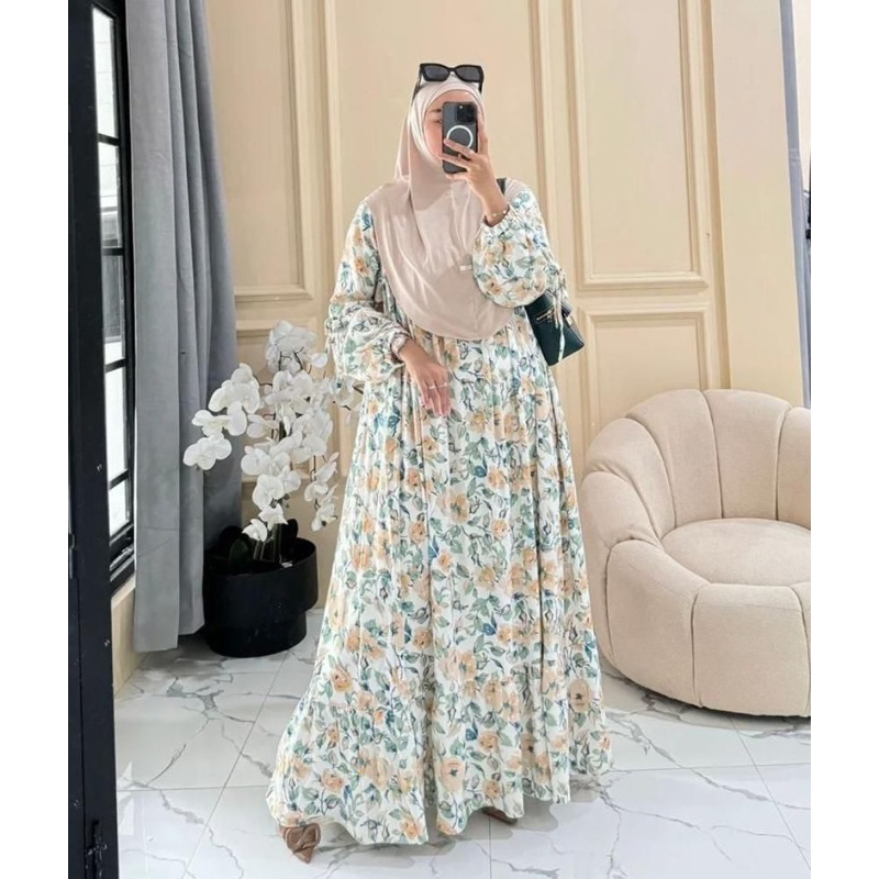 gamis set bergo rayon premium