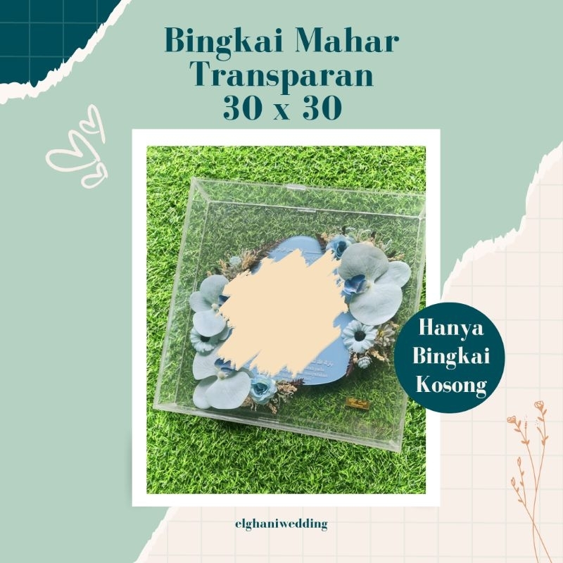 elghani wedding - Bingkai Mahar 20x30cm - Bingkai Mahar Transparan  - Bingkai mahar Transparan medan