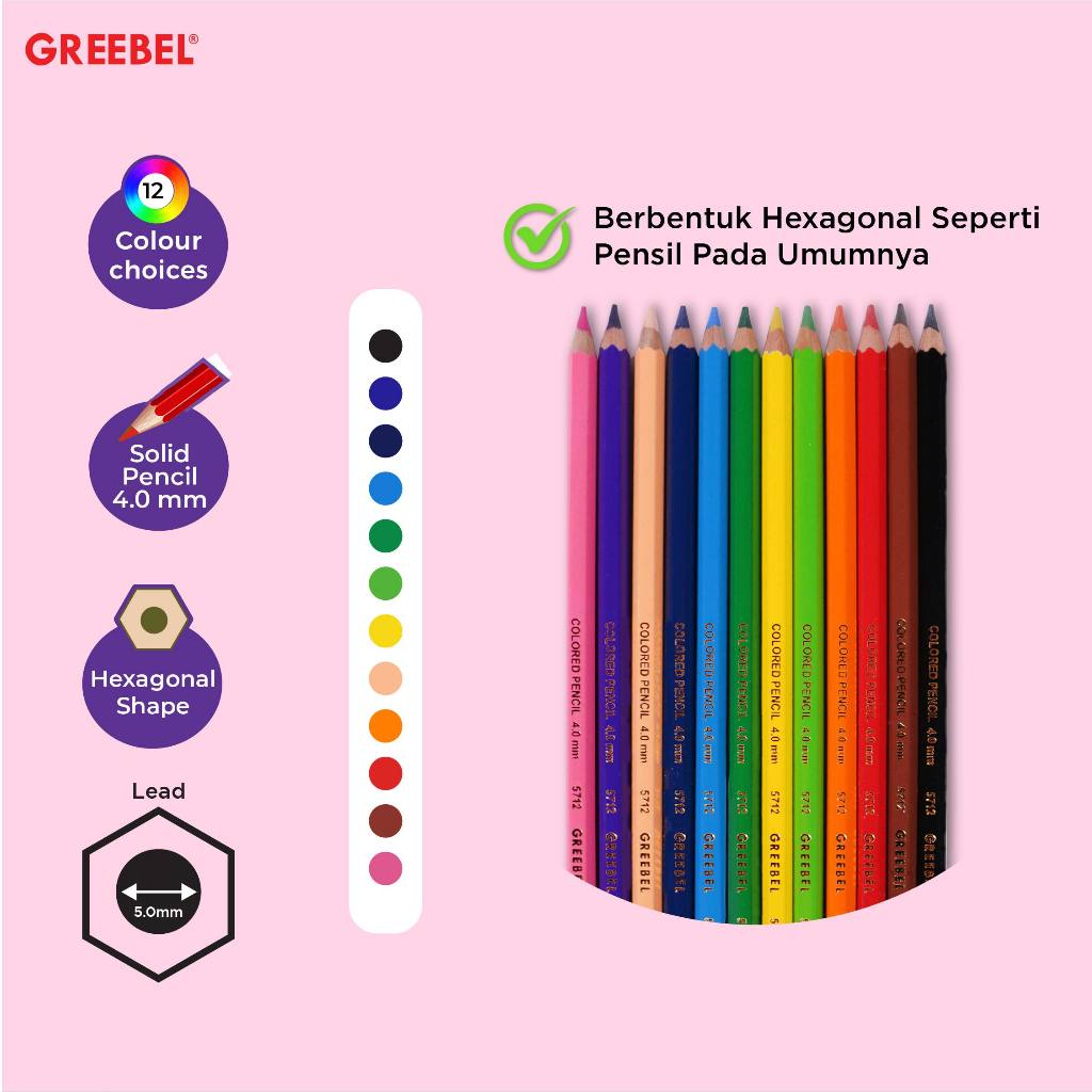 

HJK GREEBEL Pensil Warna 12 Warna / Exta Strong 12 Warna (5712)