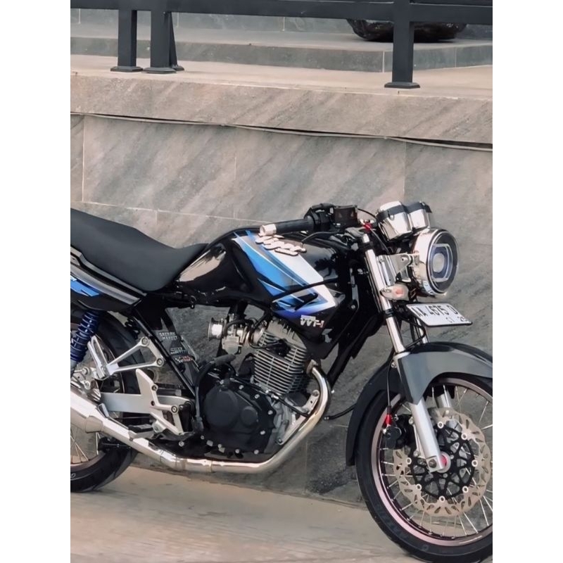 Striping lis sticker standar honda tiger 2005 biru hitam stiker tiger biru hitam 2005