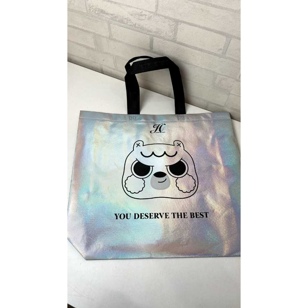 JIMS HONEY GOODIE BAG BESAR PINK tas belanja shopping bag go green murah kuat bahan spunbond