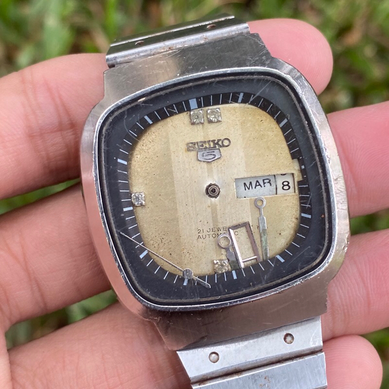 bahan part jam tangan Seiko 5 tv Automatic japan vintage jadul kuno antik classic