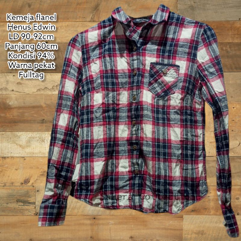 Kemeja flanel Henus Edwin xs