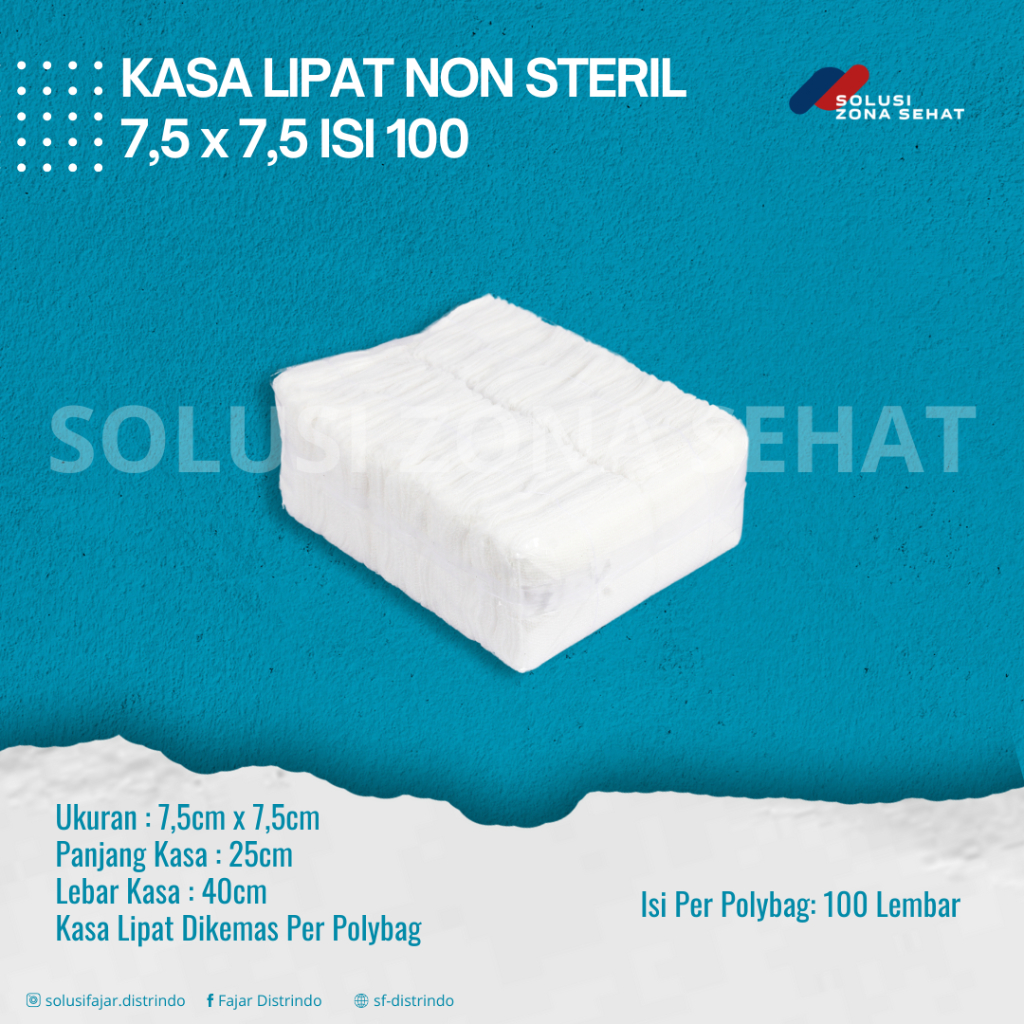 Kasa Lipat Non Steril 7,5 x 7,5 Isi 100