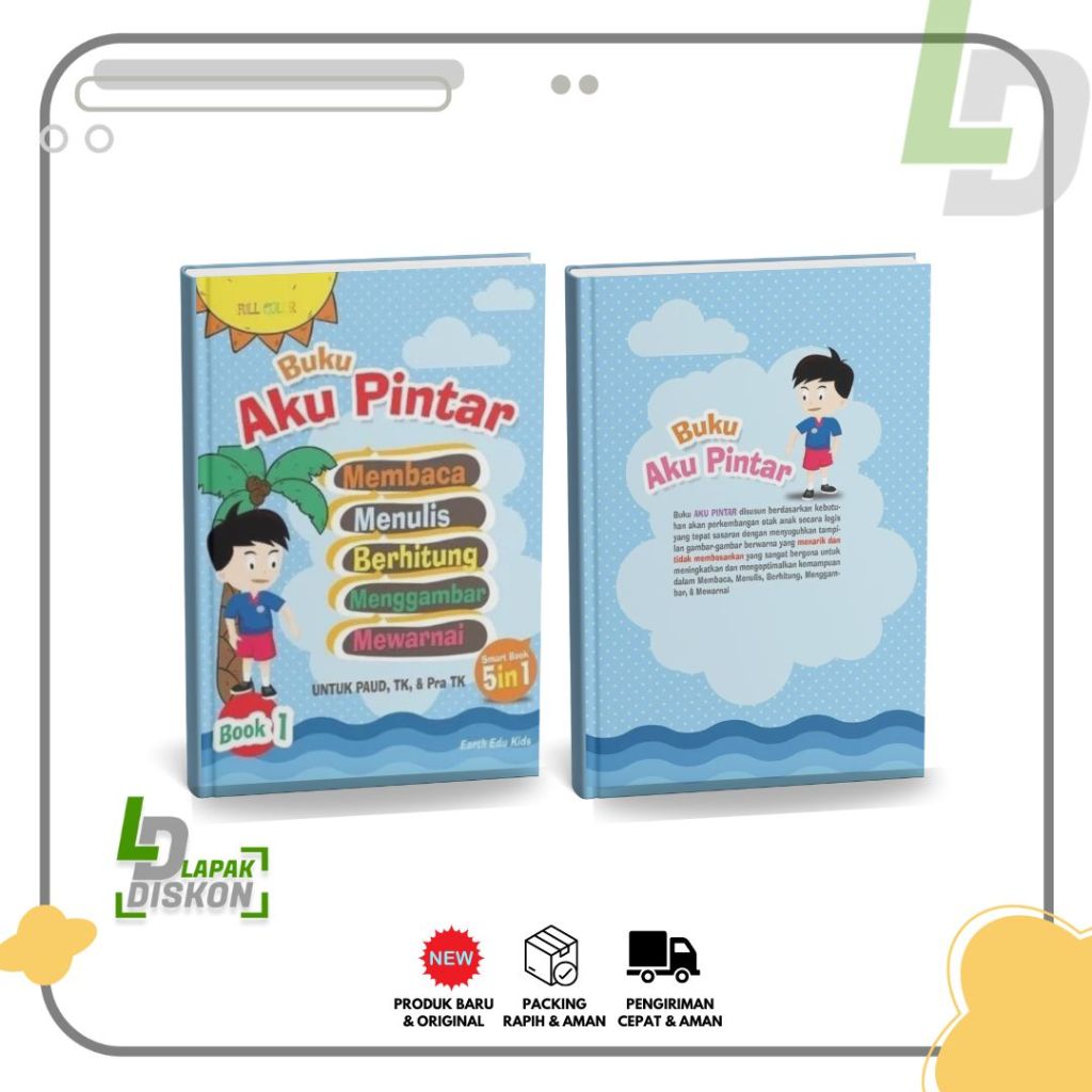 BUKU ANAK AKU PINTAR MEMBACA, MENULIS, BERHITUNG, MENGGAMBAR, MEWARNAI