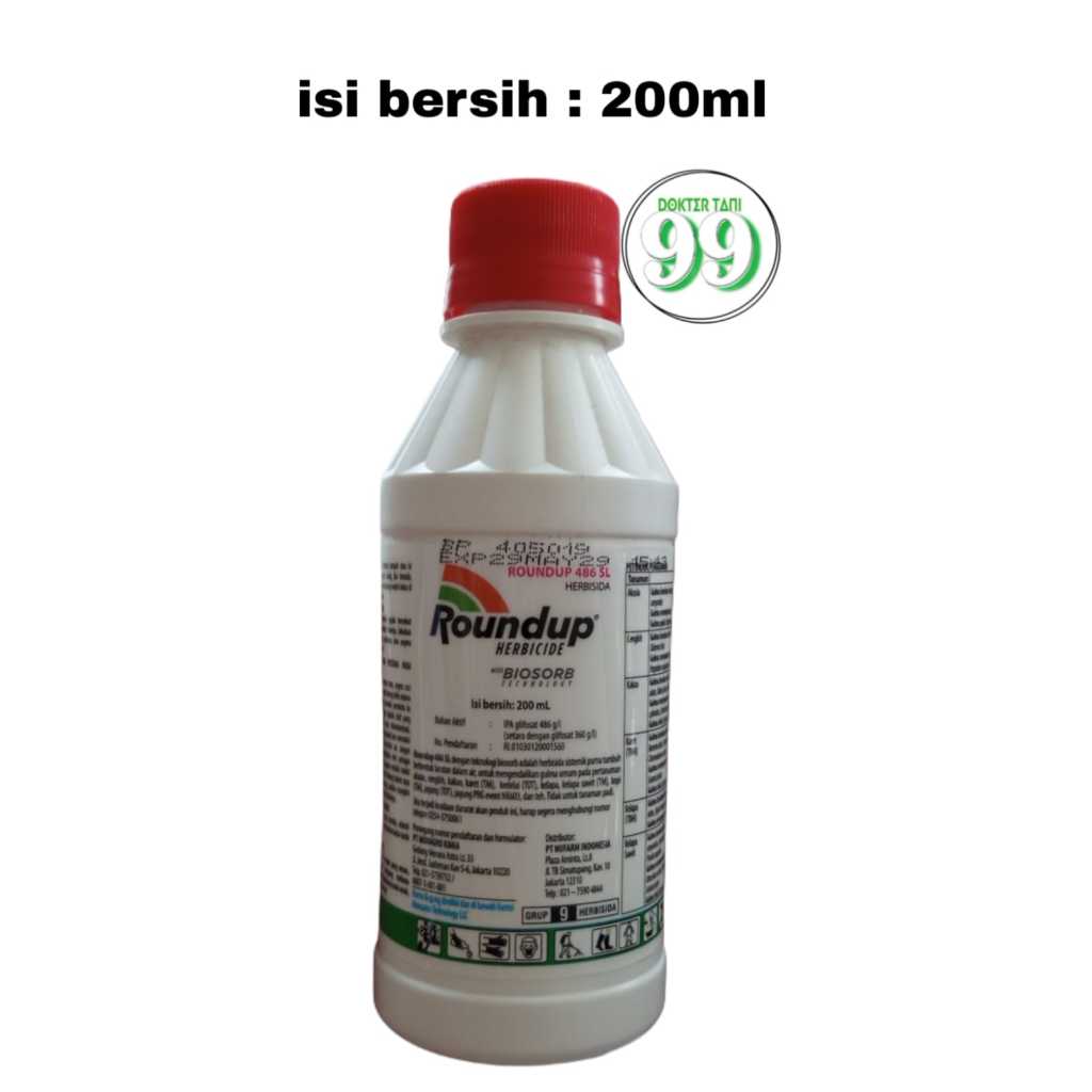 Herbisida Roundup Round up 200 ML Pembasmi Rumput Daun Lebar Daun Sempit