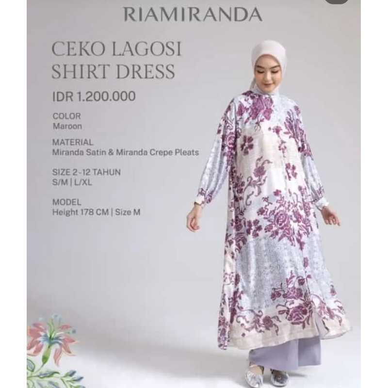 Ceko Lagosi Shirt Dress Ria Miranda, New Original with Tag