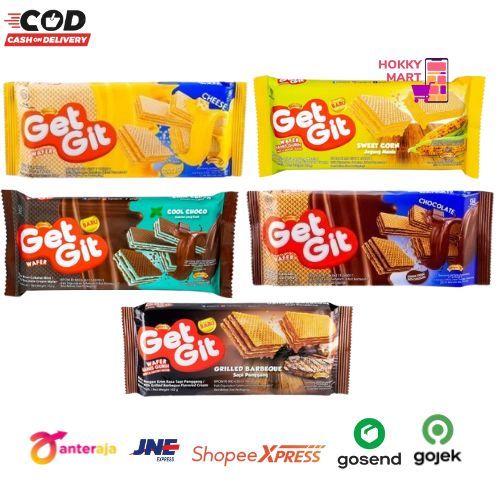 

[ HOKKY ] Get Git Wafer 102gr Sobisco Wafer Getgit Keju Cokelat Cool Choco Sweet Corn Grilled Bbq Snack Cemilan Murah Halal