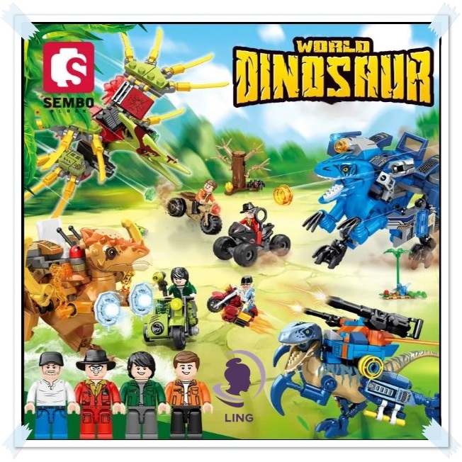 Sembo Block Dinosaur + Minifigure 205017-20