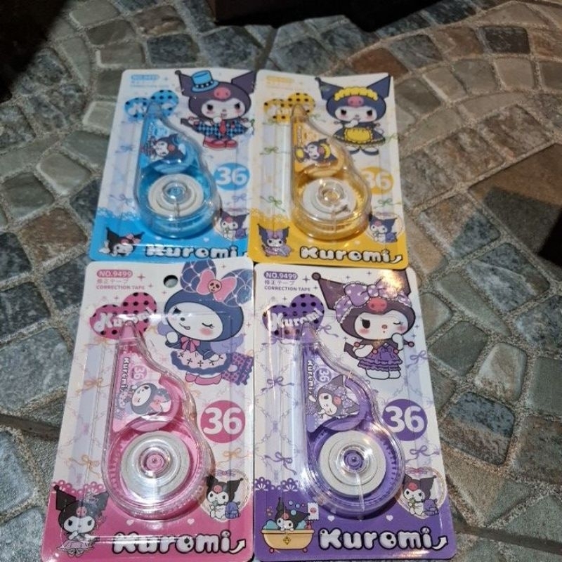 

Corection Tape Kuromi Labubu 36m 4pc