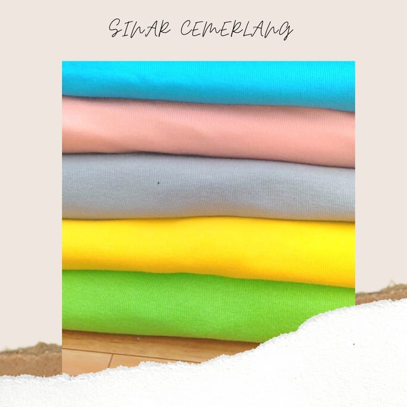 Kain kaos cotton combed24s warna sedang / Kain bahan kaos katun