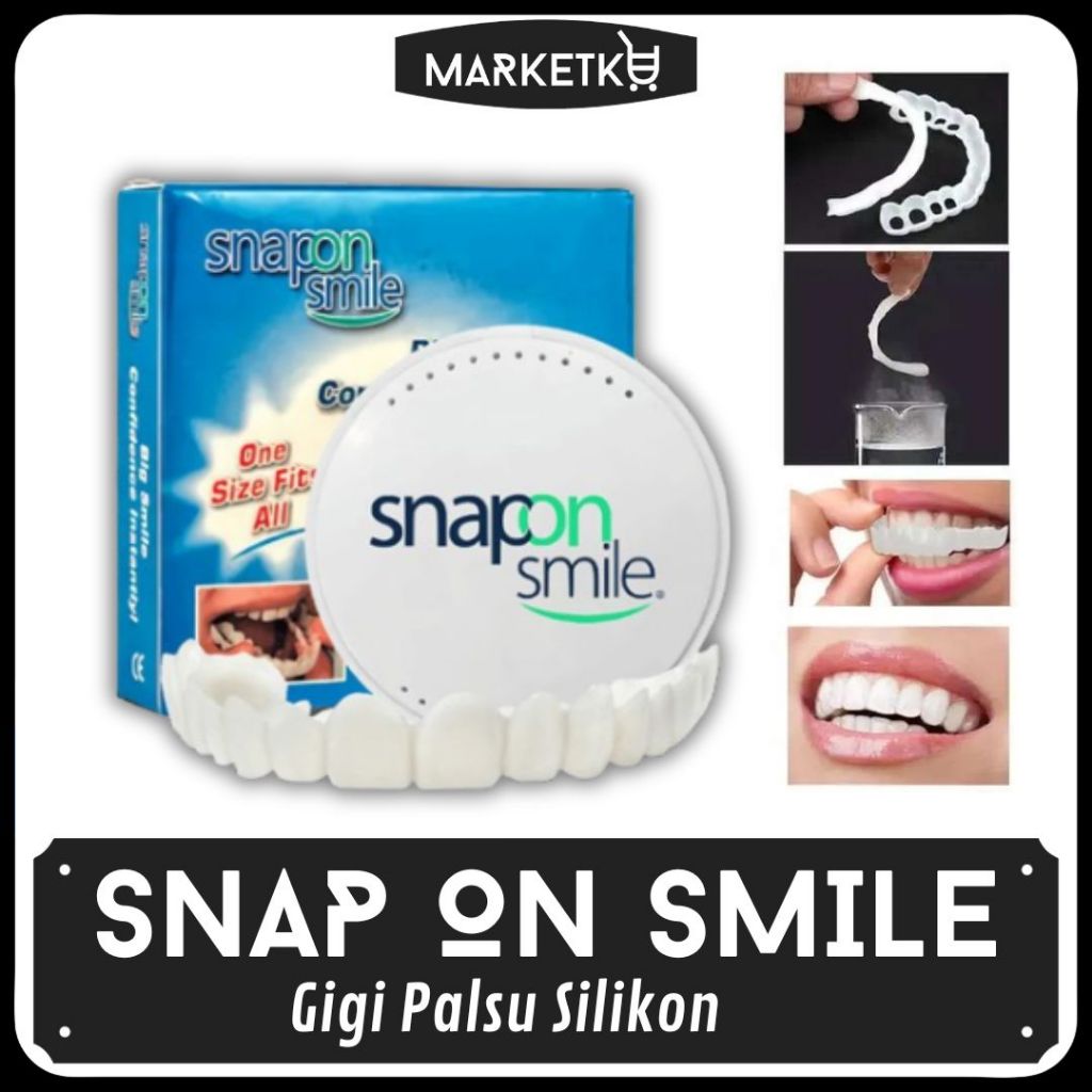 Snap On Smile Gigi Palsu 1 Set Atas Bawah - Gigi Palsu Silikon