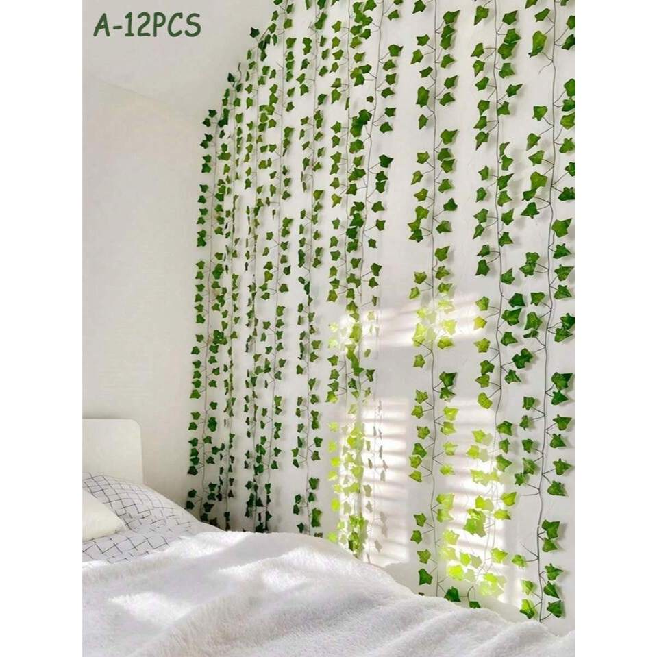 12PCS DAUN SEMANGKA KECIL HIAS / DAUN ARTIFICIAL / DAUN RAMBAT PLASTIK GANTUNG / DAUN ANGGUR HIASAN 